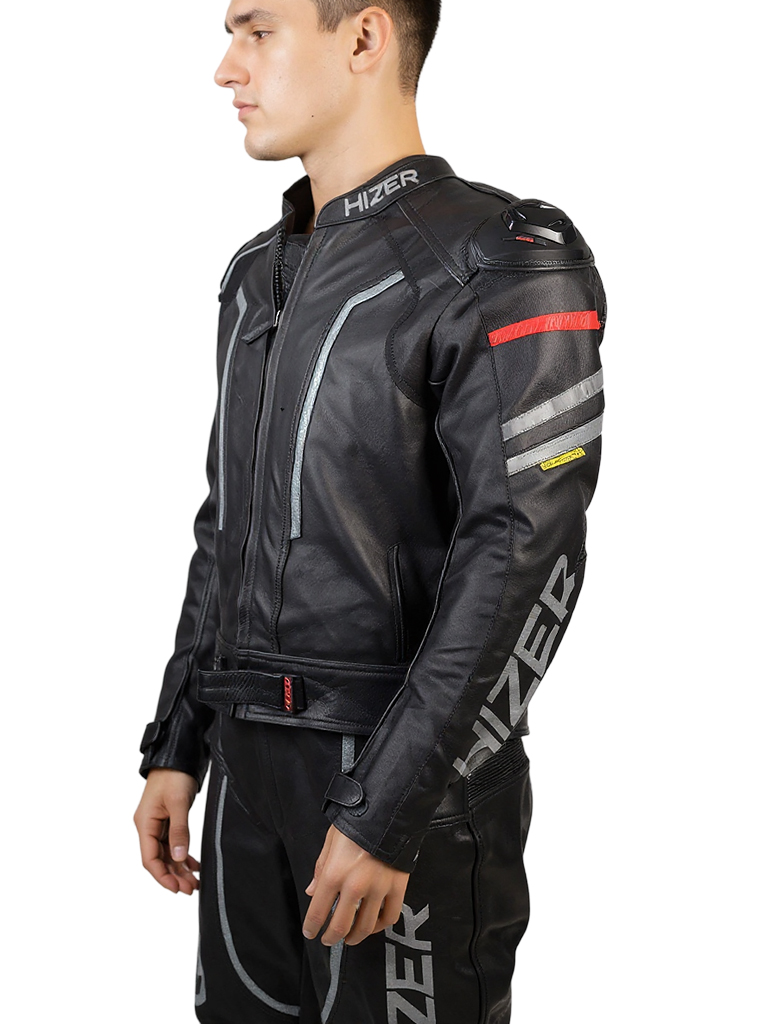 Комбинезон мотоциклетный (кожа) HIZER CE-1070 Gray (XXL)